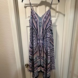 Express Blue Multi-Color Dress